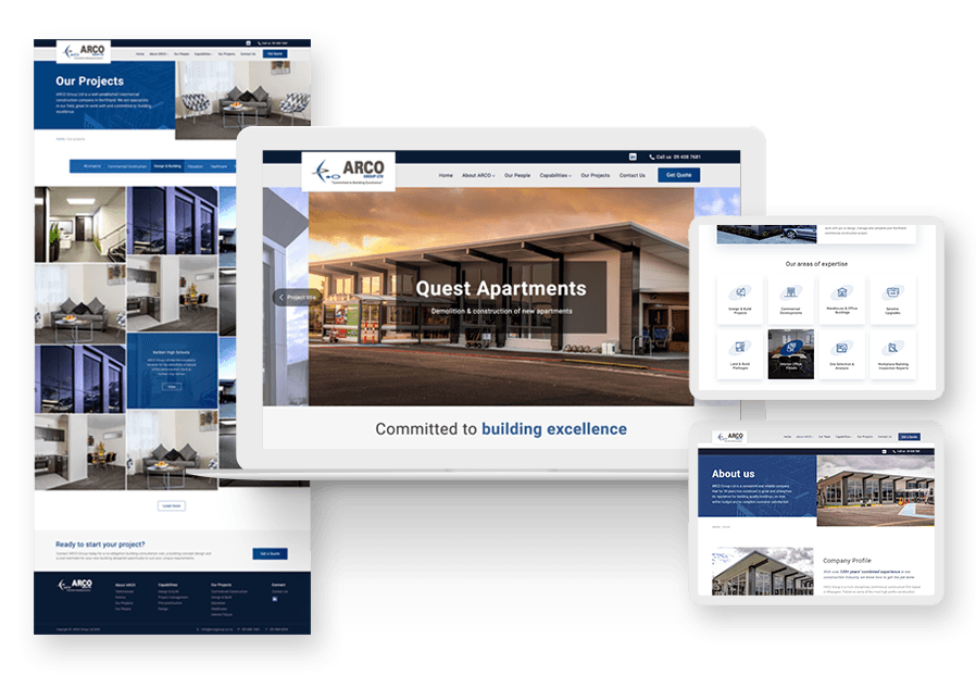 Zaxonturabao created the website for construction company ARCO to present their services